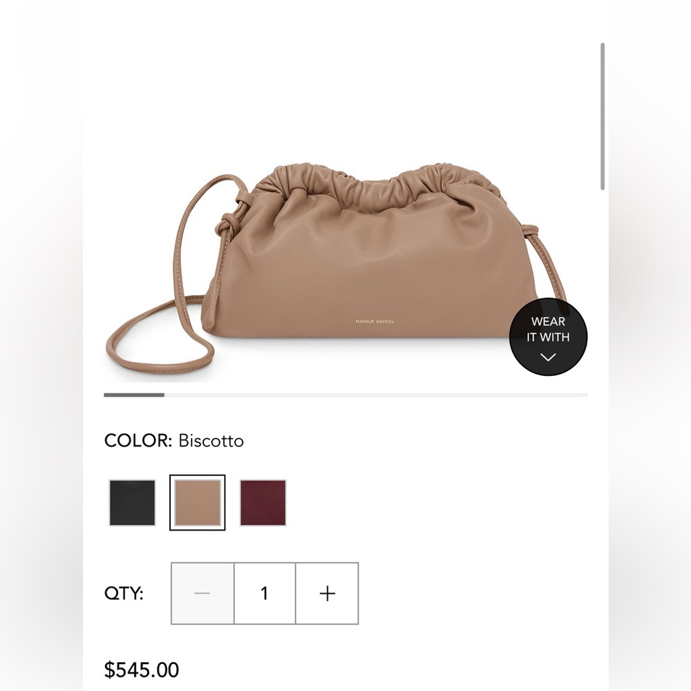 New MANSUR GAVRIEL Mini Cloud Clutch - Picture 6 of 6
